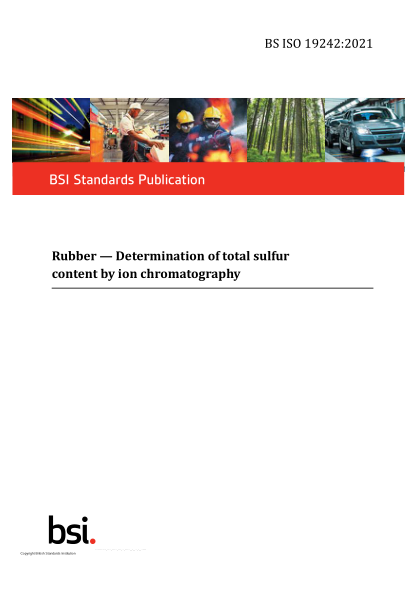bs iso 19242-2021rubber. determination of total sulfur content by ion chromatography