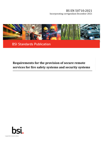 bs en 50710-2021requirements for the provision of secure remote services for fire safety systems and security systems